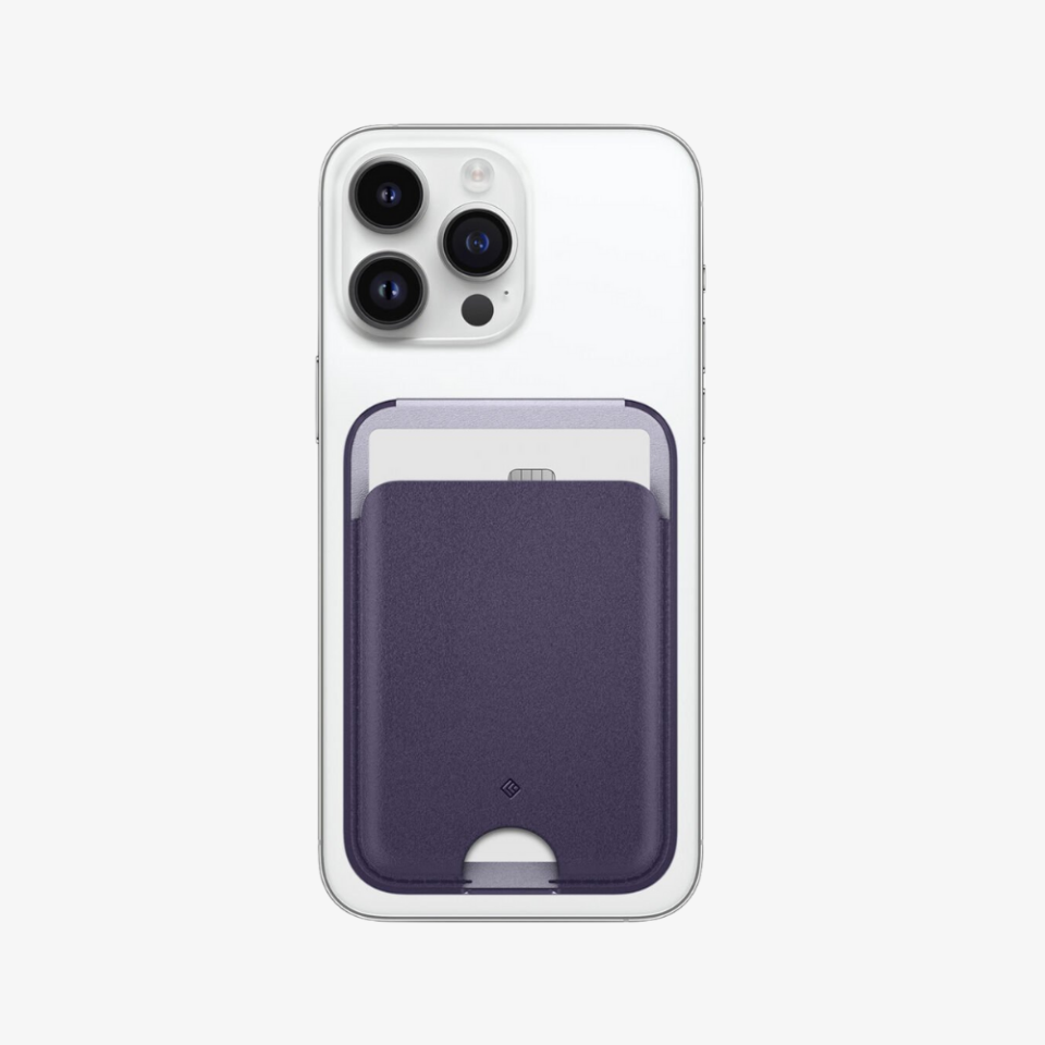 Caseology iPhone 15 / iPhone 14 / iPhone 13 / iPhone 12 Serisi için Stand / Cüzdan Nano Pop (MagSafe Uyumlu Grape Purple