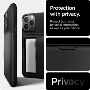 iPhone 13 Pro Kılıf, Spigen Slim Armor CS Black