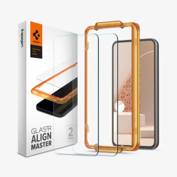 Galaxy S23 FE Cam Ekran Koruyucu, Spigen Kolay Kurulum Glas.tR AlignMaster Full Cover (2 Adet)