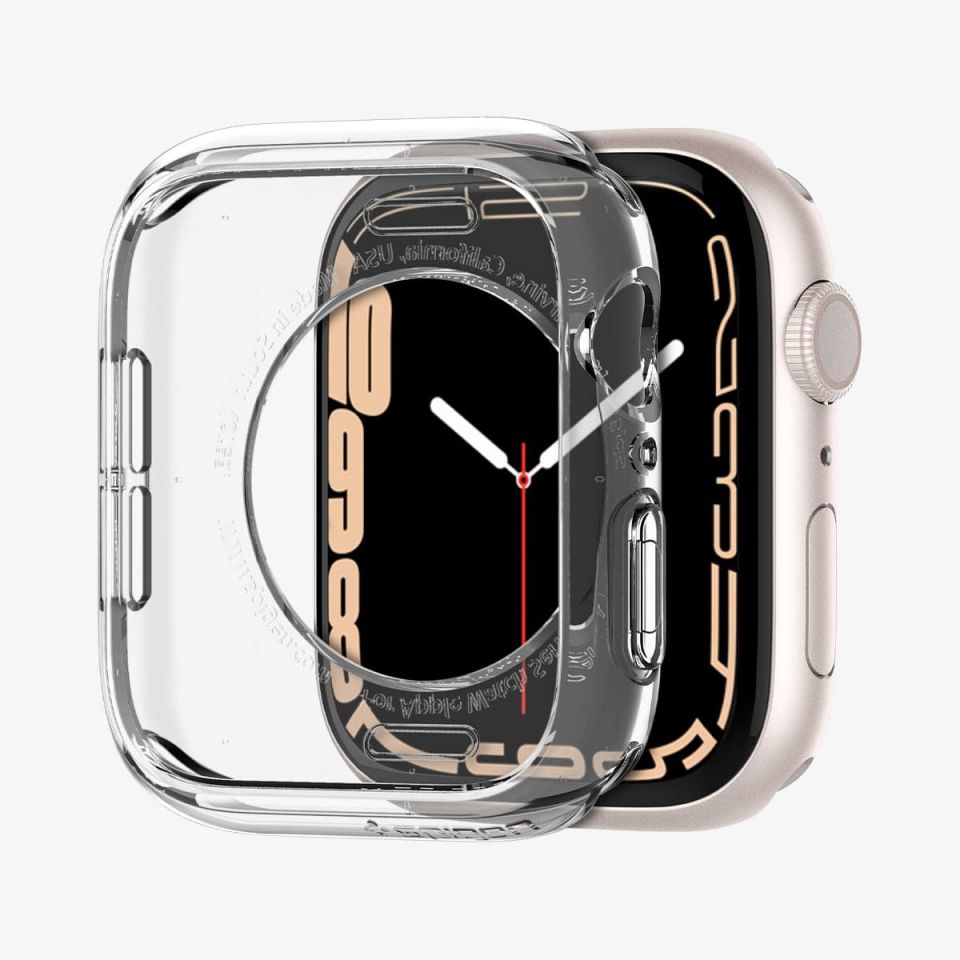 Apple Watch Serisi (45mm / 44mm) Kılıf, Spigen Liquid Crystal V2 Crystal Clear