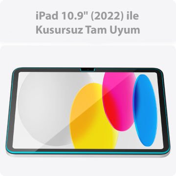 iPad 10.9'' (2022) Cam Ekran Koruyucu, Spigen Glas.tR Slim HD (1 Adet)