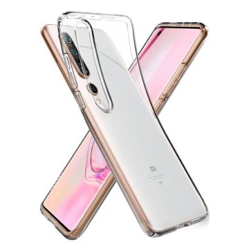 Xiaomi Mi 10 Pro / Mi 10 Kılıf, Spigen Liquid Crystal 4 Tarafı Tam Koruma Crystal Clear