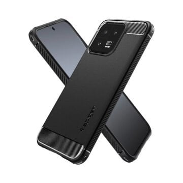 Xiaomi 13 Kılıf, Spigen Rugged Armor Matte Black