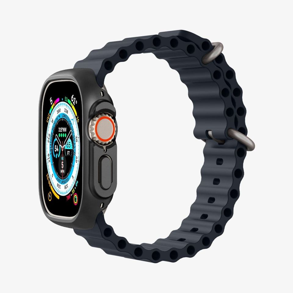 Apple Watch Ultra (49mm) ile Uyumlu Kılıf, Spigen Thin Fit Black