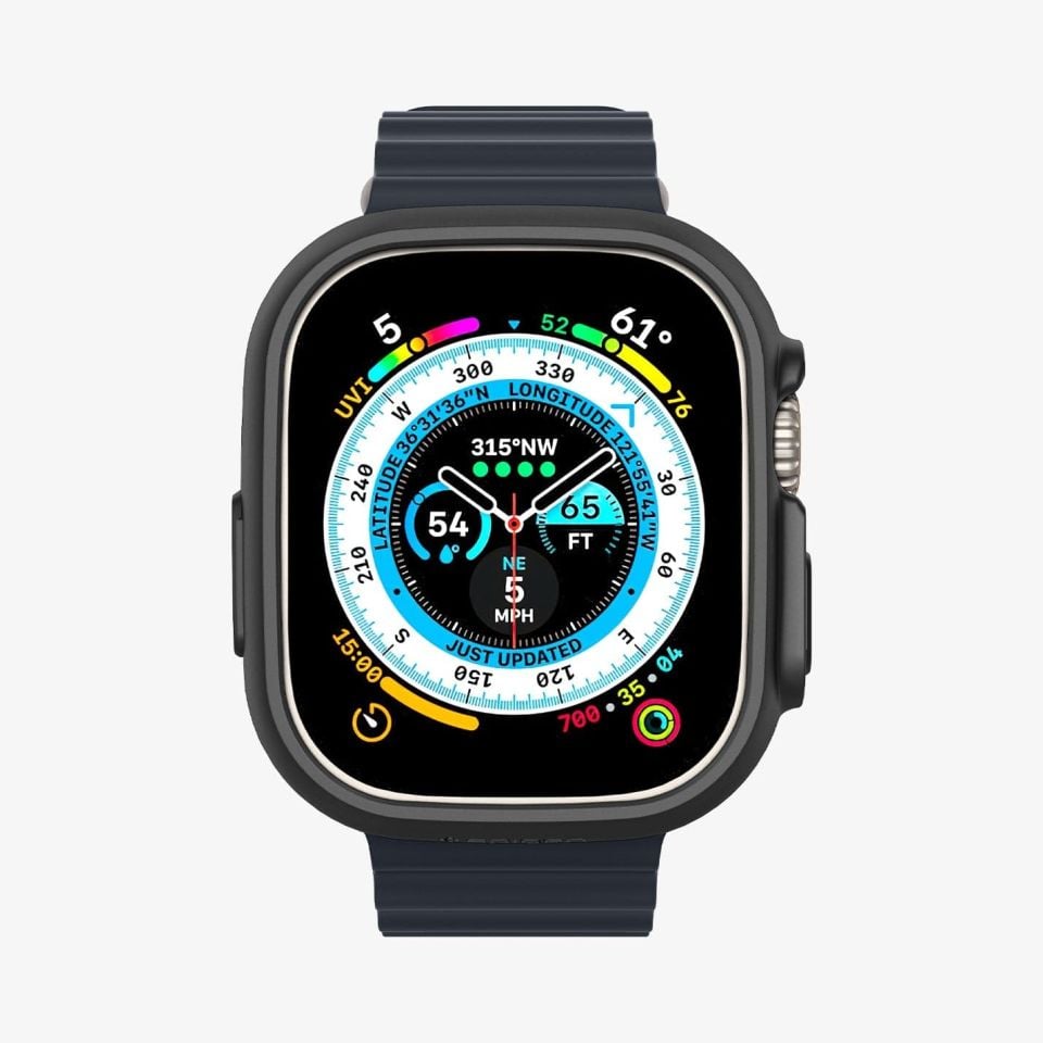 Apple Watch Ultra (49mm) ile Uyumlu Kılıf, Spigen Thin Fit Black