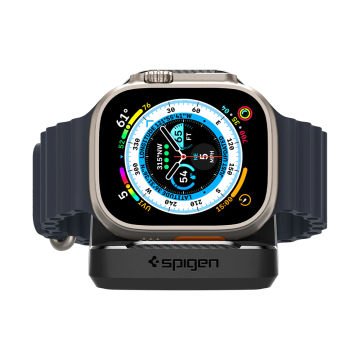 Spigen Apple Watch Serileri ile Uyumlu Gece Standı Rugged Armor Night Stand Black