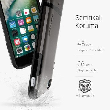 iPhone SE 2020 / iPhone 8/7 Uyumlu Kılıf, Spigen Flip Armor Gunmetal