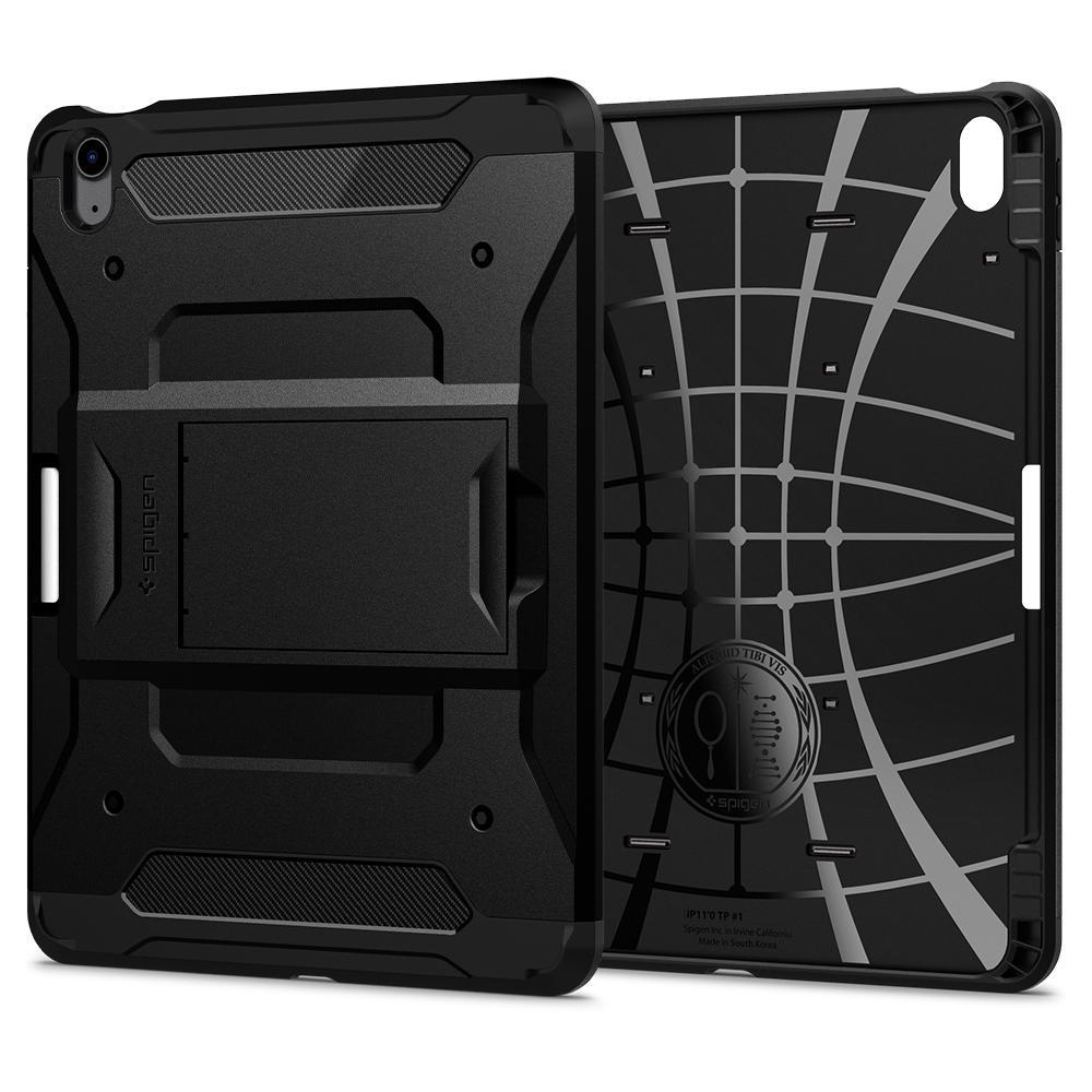 iPad Air 10.9'' Kılıf, Spigen Tough Armor Pro + Cam Ekran Koruyucu Glas.tR Slim