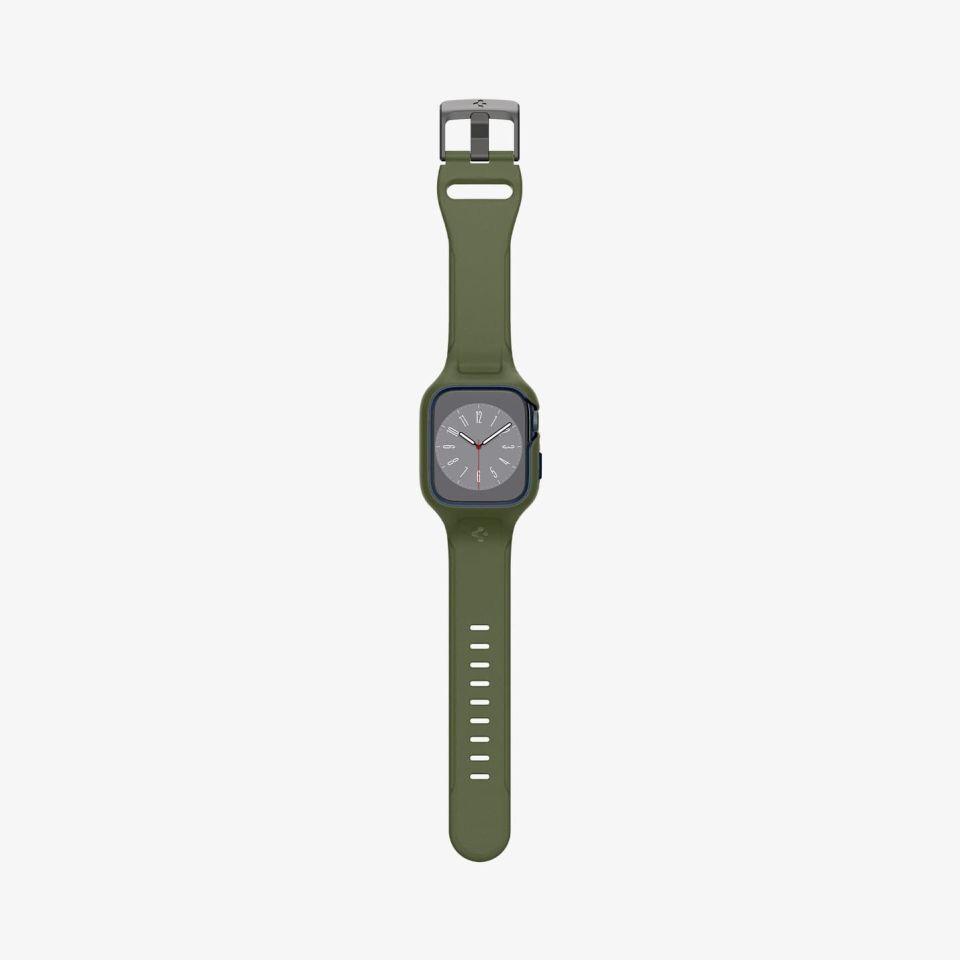 Apple Watch Seri (45mm) Kılıf & Kayış, Spigen Liquid Air Pro Moss Green
