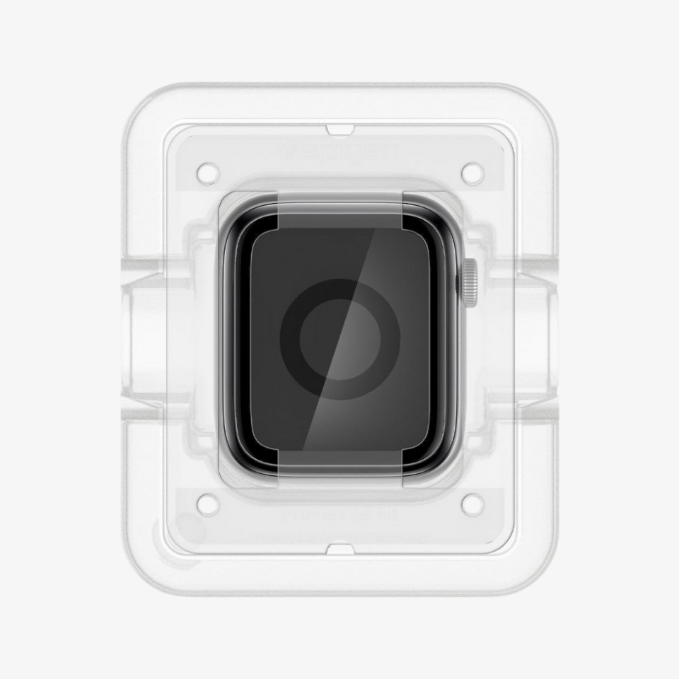 Apple Watch Serisi (44mm) Ekran Koruyucu Kolay Kurulum, Spigen Pro Flex EZ Fit (2 Adet)