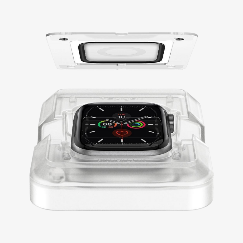 Apple Watch Serisi (44mm) Ekran Koruyucu Kolay Kurulum, Spigen Pro Flex EZ Fit (2 Adet)