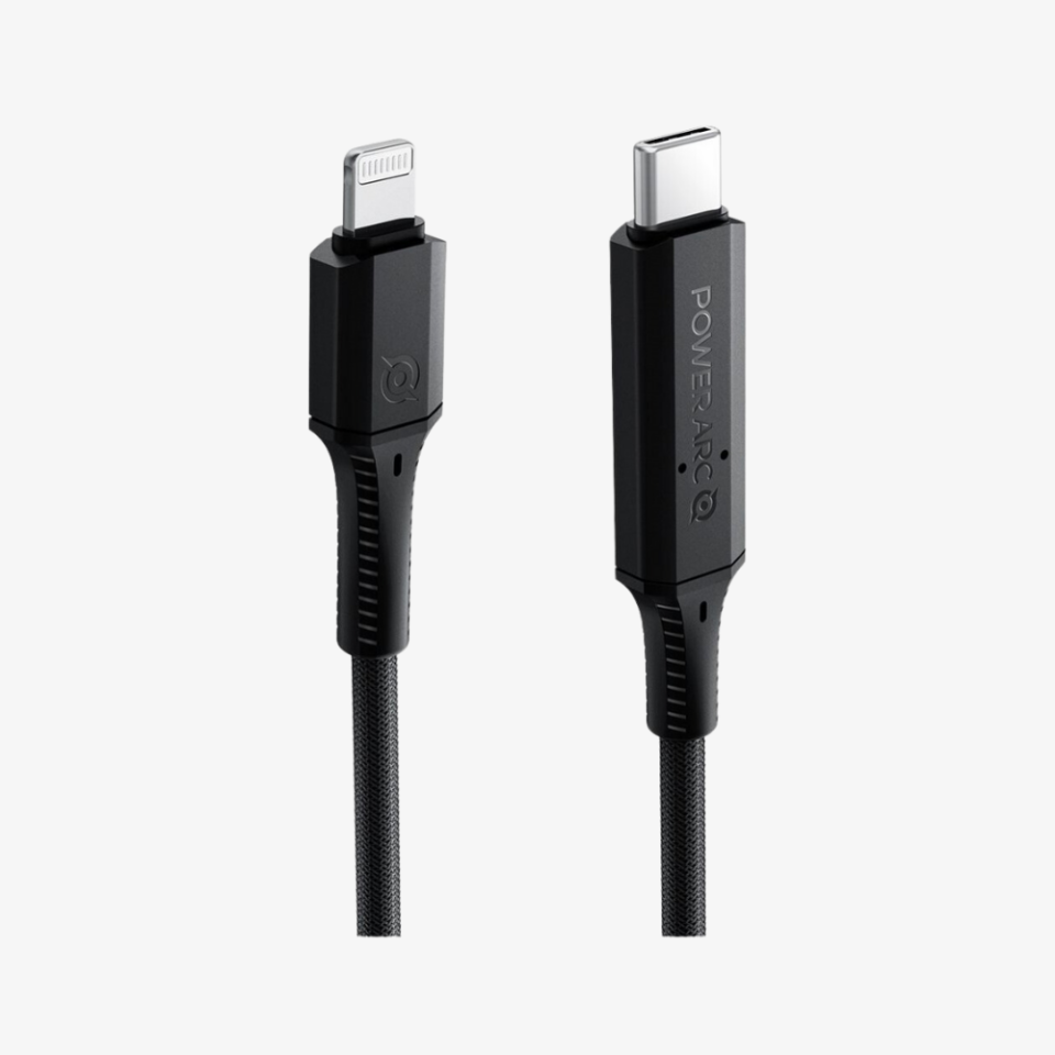 Spigen PowerArc Apple USB-C to Lightning PD (Power Delivery Destekli) 100W DuraBend Hızlı Şarj ve Data Kablo MFI Lisanslı (1 Metre) Black