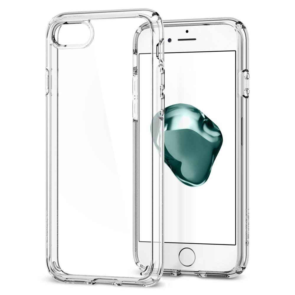 iPhone SE 2022 / 2020 / iPhone 8 / iPhone 7 Uyumlu Kılıf, Spigen Ultra Hybrid 2 Crystal Clear