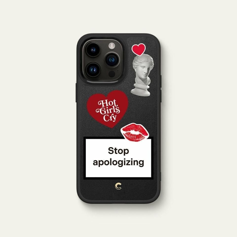 iPhone 14 Pro Kılıf, Ciel by Cyrill Kajuk Mag Stop Apologizing (MagSafe Uyumlu) Black