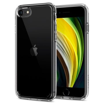 iPhone SE 2022 / 2020 / iPhone 8 / iPhone 7 Uyumlu Kılıf, Spigen Crystal Hybrid Crystal Clear