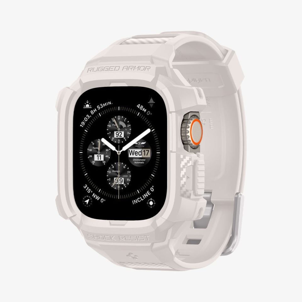 Apple Watch Ultra 2 / Ultra (49 mm) Kılıf, Spigen Rugged Armor Pro Dune Beige