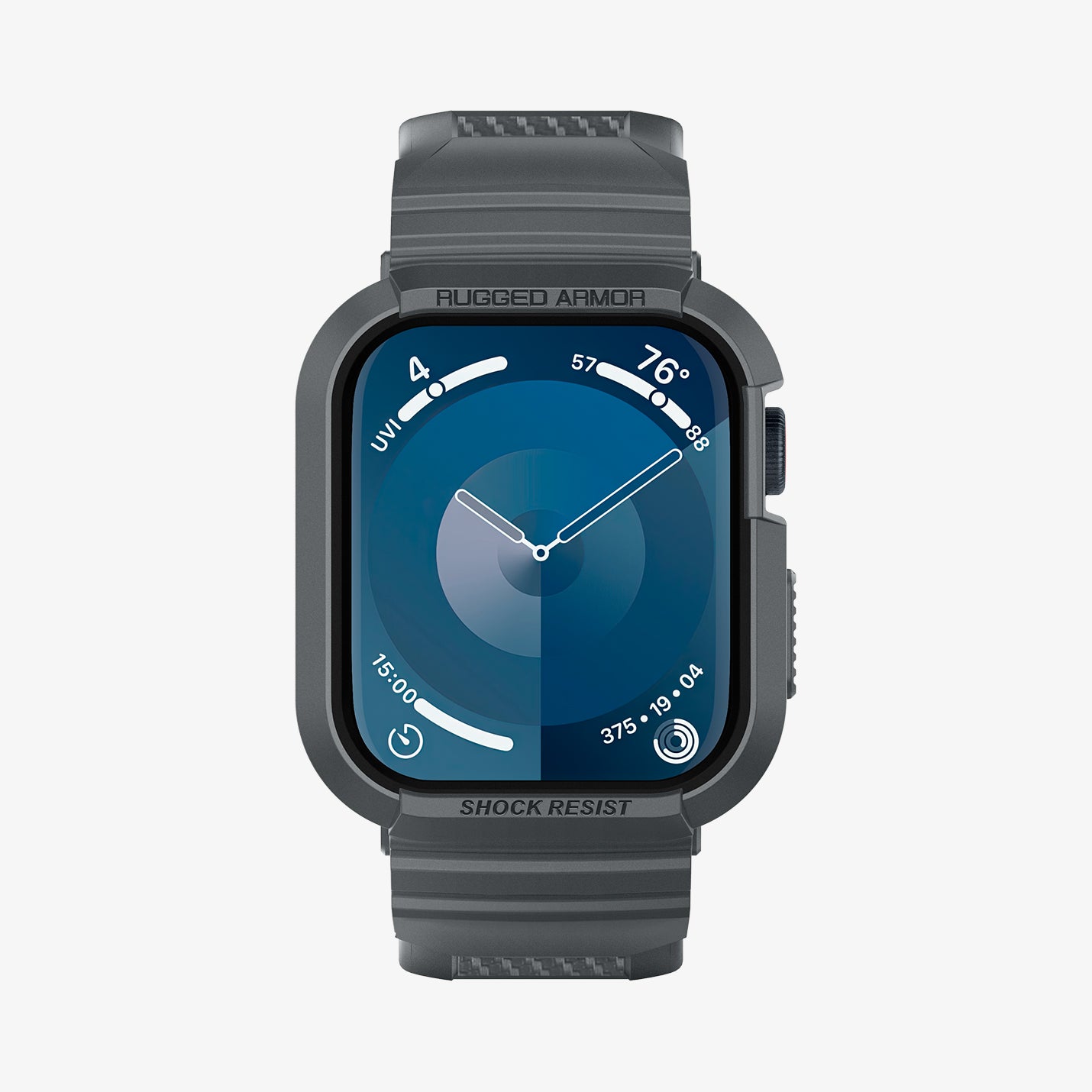 Apple Watch Serisi (45mm) Kılıf, Spigen Rugged Armor Pro Dark Gray
