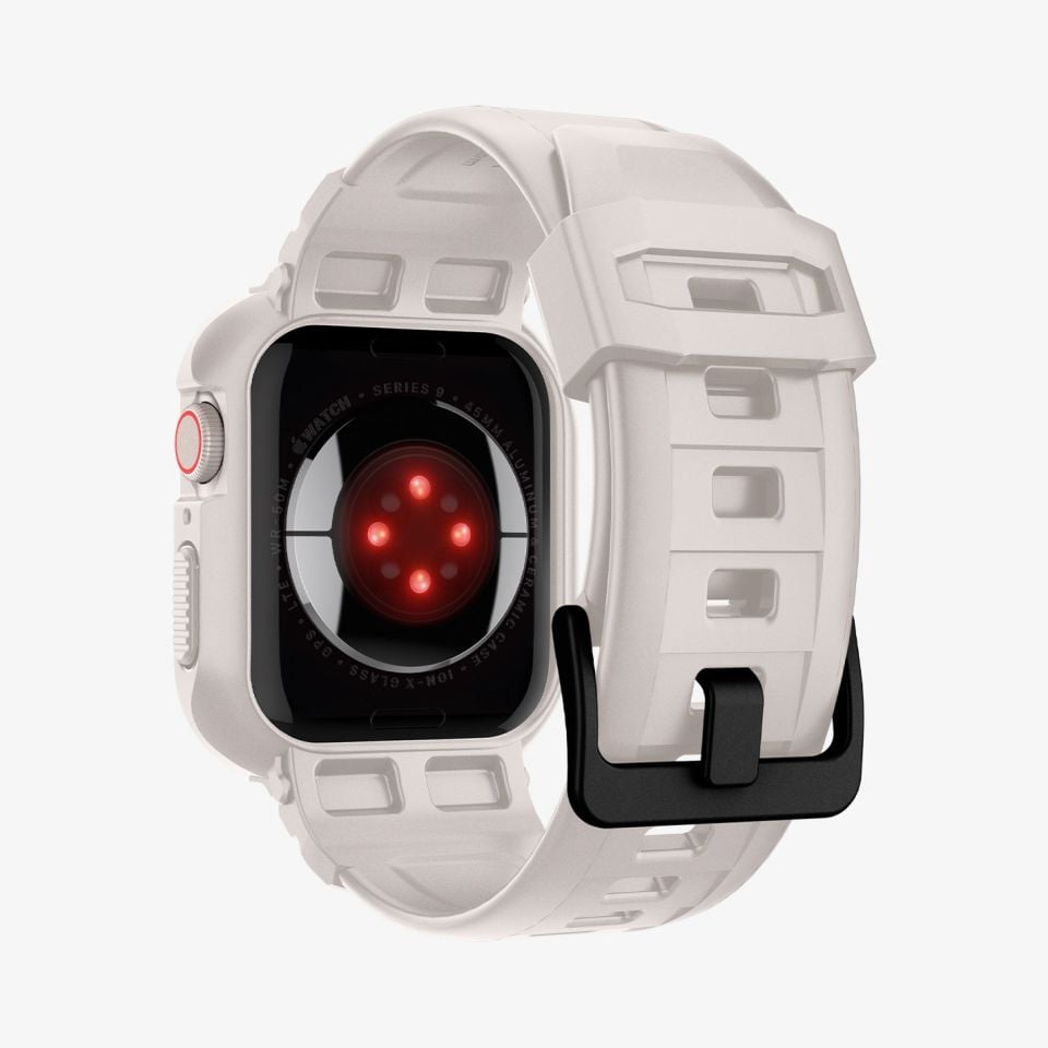 Apple Watch Serisi (45mm) Kılıf, Spigen Rugged Armor Pro Dune Beige