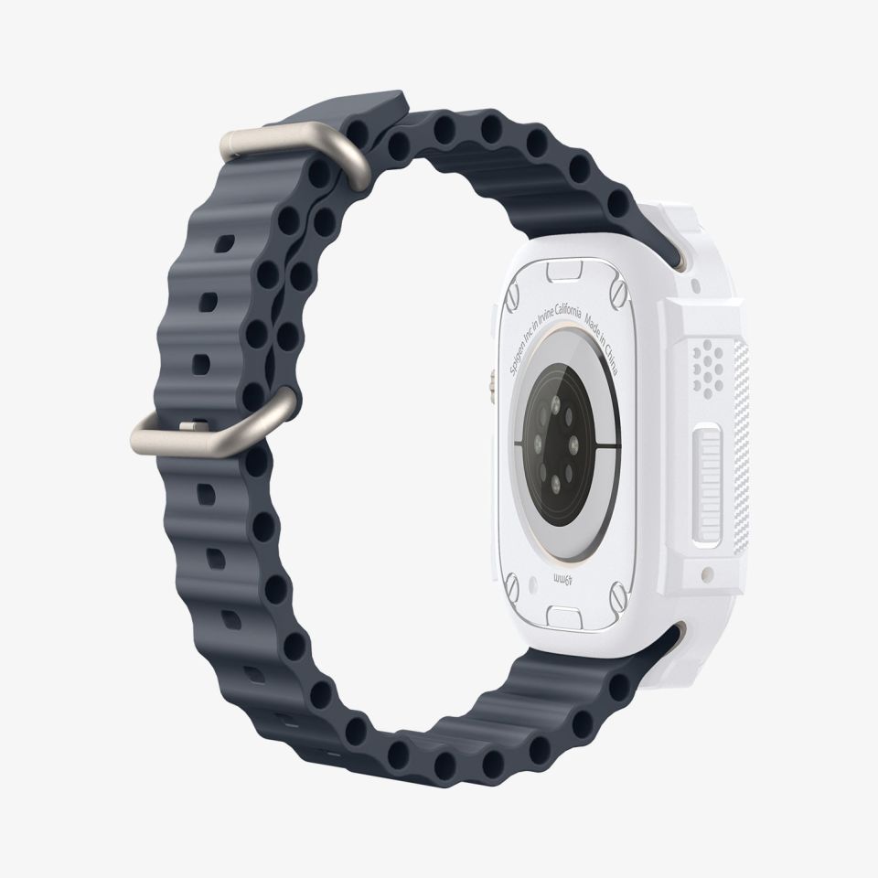 Apple Watch Ultra 2 / Ultra Serisi (49mm) Kılıf, Spigen Rugged Armor White