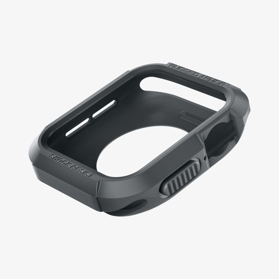 Apple Watch Serisi (44mm / 45mm) Kılıf, Spigen Rugged Armor Dark Gray