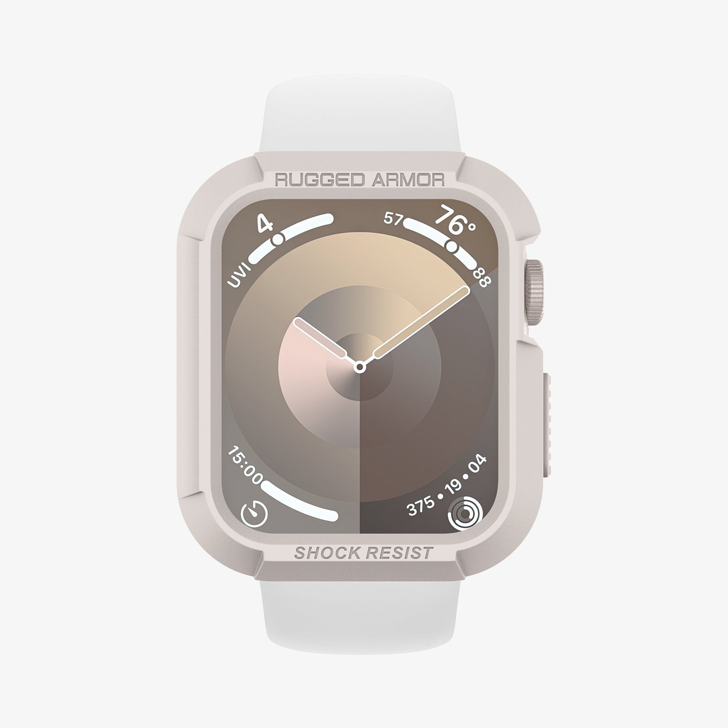 Apple Watch Serisi (44mm / 45mm) Kılıf, Spigen Rugged Armor Dune Beige