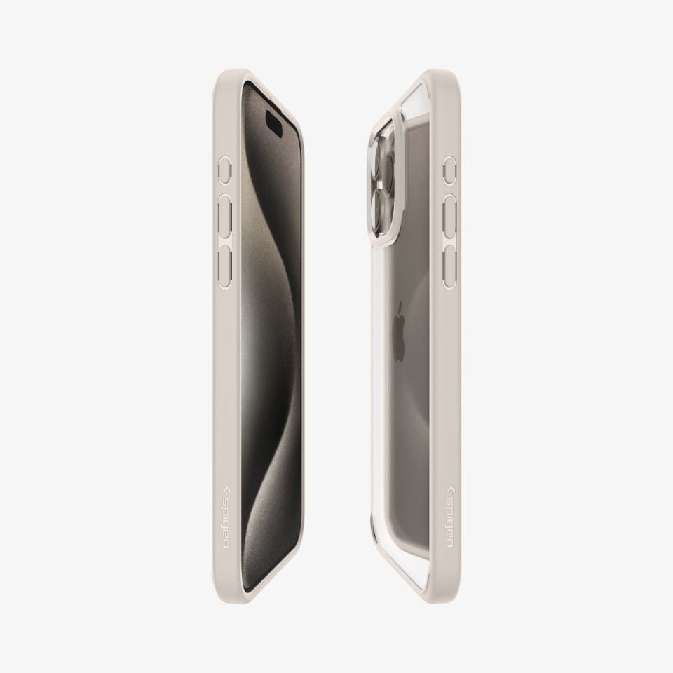 iPhone 15 Pro Kılıf, Spigen Ultra Hybrid Natural Titanium