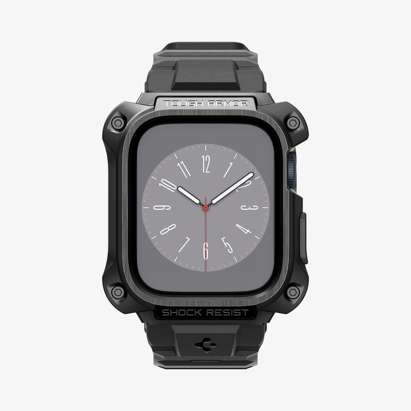 Apple Watch (45mm) Kılıf, Spigen Tough Armor Pro Metal Black