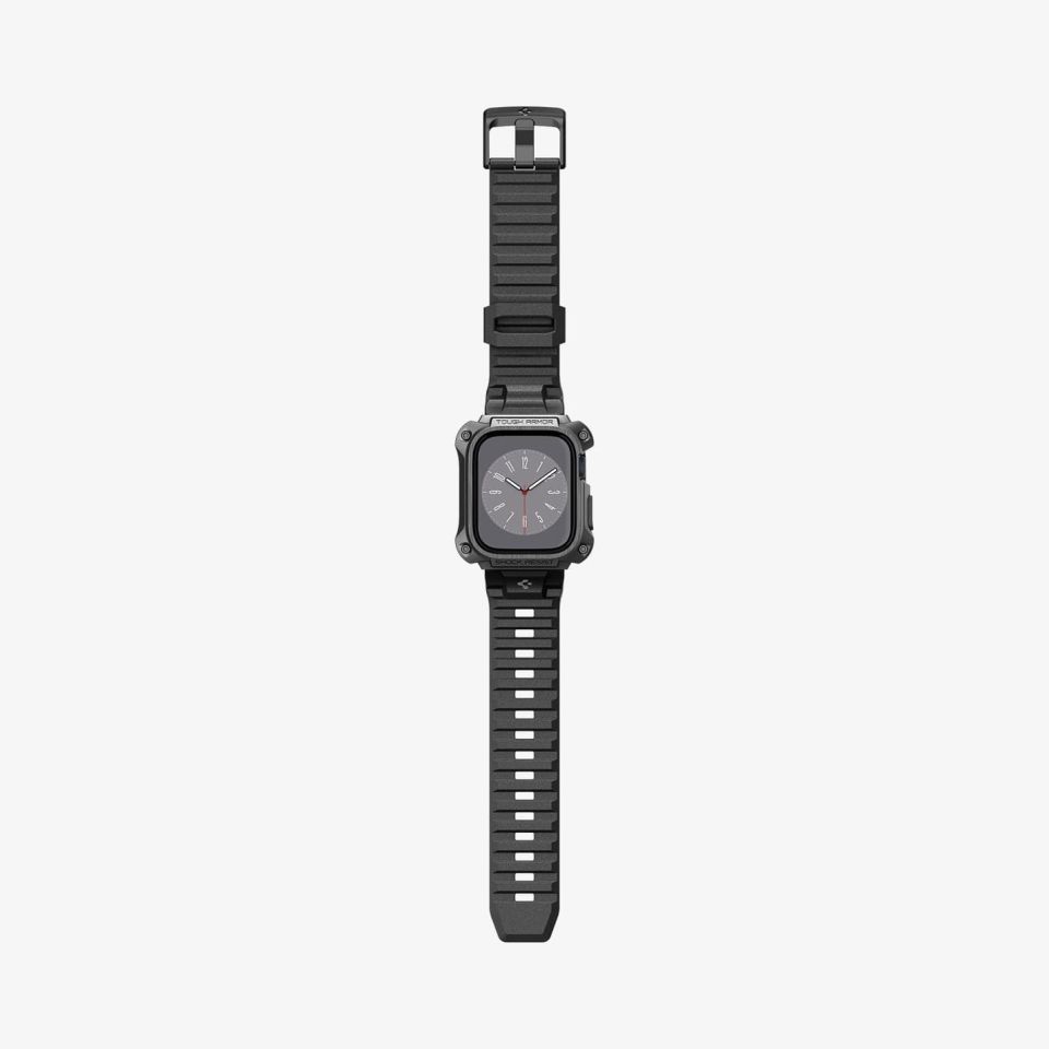 Apple Watch (45mm) Kılıf, Spigen Tough Armor Pro Metal Black