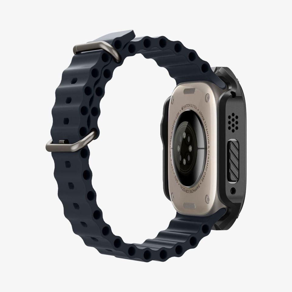 Apple Watch Ultra (49mm) ile Uyumlu Kılıf, Spigen Tough Armor Pro Black