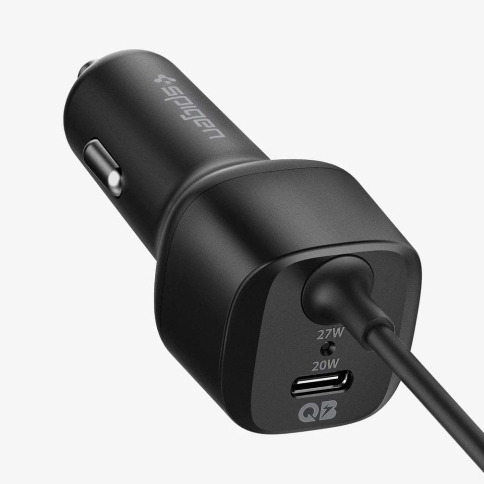 Spigen ArcStation Hızlı Araç Şarj Cihazı 45W/ LGT PD 27W/ USB-C PD 20W) PC2100 Black