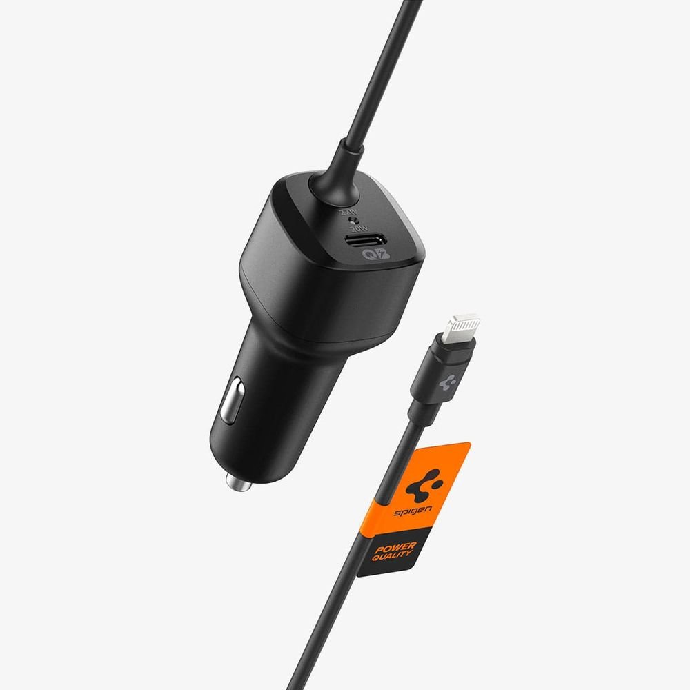 Spigen ArcStation Hızlı Araç Şarj Cihazı 45W/ LGT PD 27W/ USB-C PD 20W) PC2100 Black