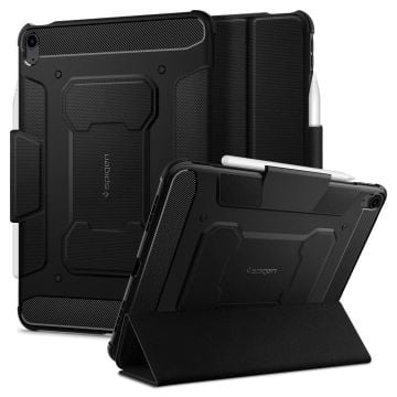 iPad Air 10.9'' (2022 / 2020) Kılıf, Spigen Rugged Armor Pro Black