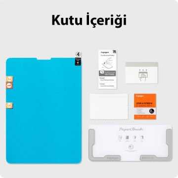 iPad Pro 11'' (2022 / 2020 / 2018) / iPad Air 10.9* (2022 / 2020) Paper Touch Pro, Spigen Ekran Koruyucu (1 Adet)