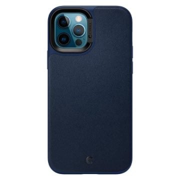 iPhone 12 / iPhone 12 Pro Kılıf, Spigen Ciel by Cyrill Leather Brick (Deri) Navy