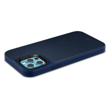 iPhone 12 / iPhone 12 Pro Kılıf, Spigen Ciel by Cyrill Leather Brick (Deri) Navy