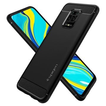 Pocopone M2 Pro/Redmi Note 9 Pro Max / Note 9s Kılıf, Spigen Rugged Armor Black