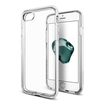 iPhone SE 2020 / iPhone 8 / iPhone 7 Uyumlu Kılıf, Spigen Neo Hybrid Crystal White
