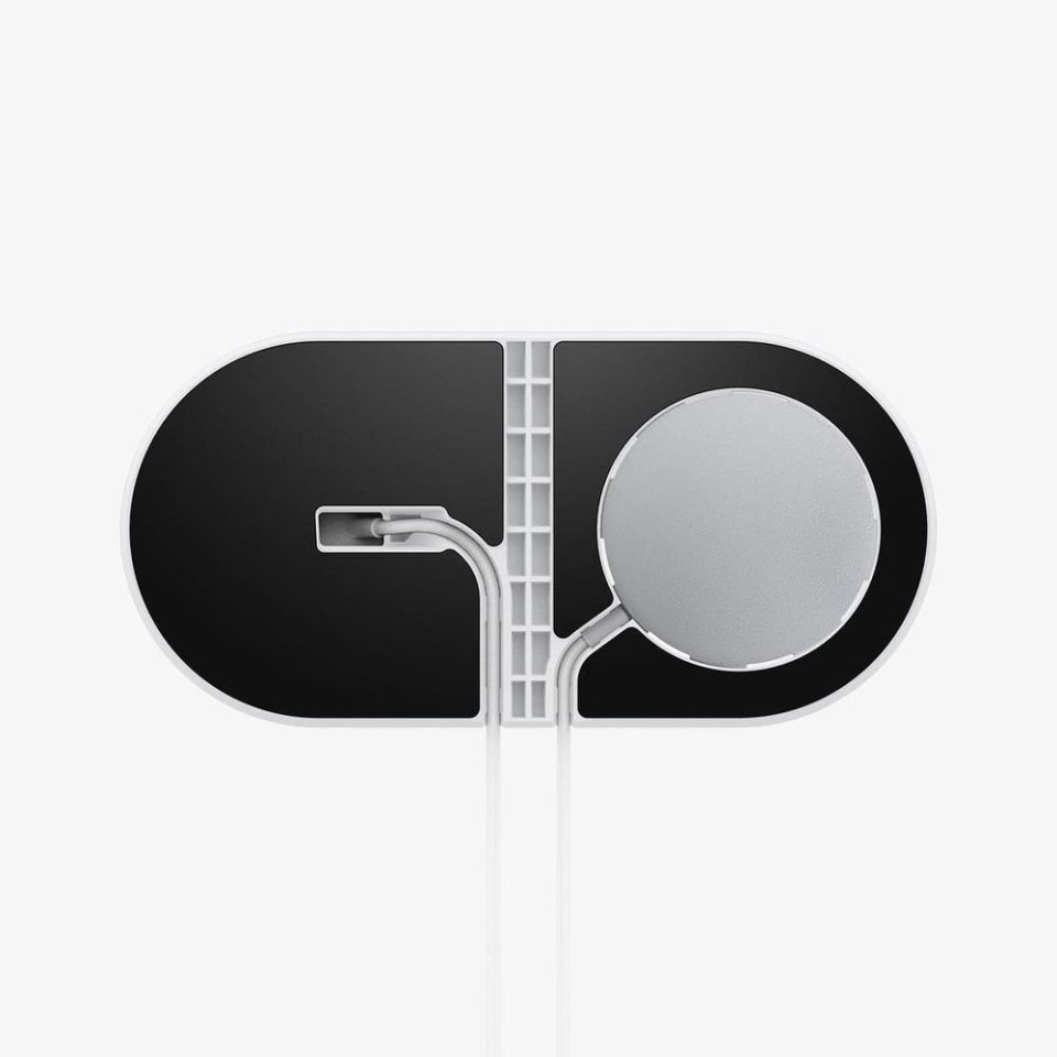 Spigen MagFit Duo 2in1 MagSafe & Apple Watch ile Uyumlu Stand Dock Ünitesi White