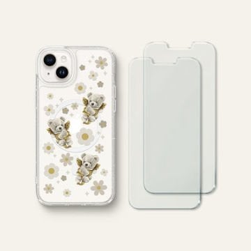 iPhone 14 Plus Kılıf, Ciel by Cyrill Shine Mag Clear Glitter Dream Garden (MagSafe Uyumlu) Brown