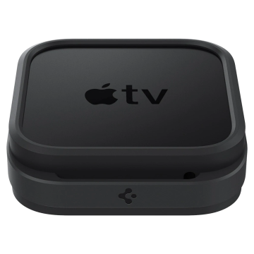 Apple TV 4K Mount, Spigen Silicone Fit (Silikon) Black