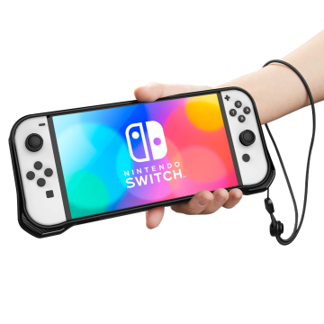 Nintendo Switch OLED Kılıf, Spigen Rugged Armor Matte Black