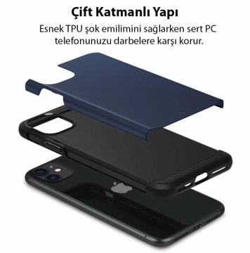 iPhone 11 Kılıf, Caseology Legion Midnight Blue