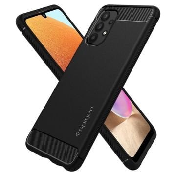 Galaxy A32 LTE Kılıf, Spigen Rugged Armor Matte Black