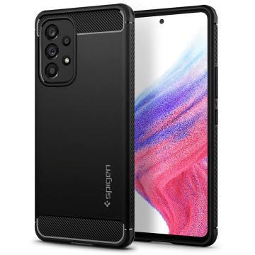 Galaxy A53 5G Kılıf, Spigen Rugged Armor Black