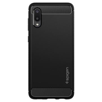 Galaxy A02 / Galaxy M02 Kılıf, Spigen Rugged Armor Matte Black