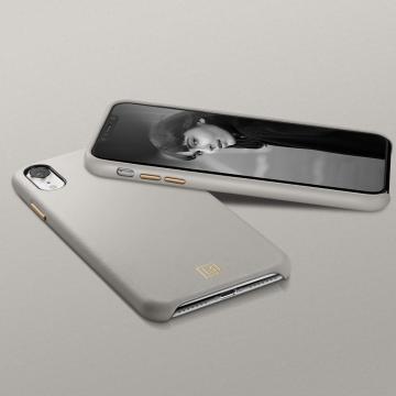 iPhone XR Kılıf, Spigen La Manon Câlin Premium Deri Tasarım Oatmeal Beige