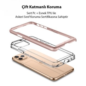 iPhone 11 Pro Max Kılıf, Caseology Skyfall Rose Gold