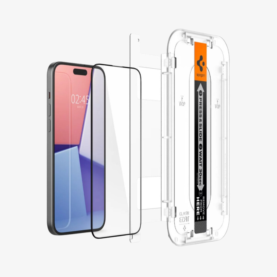 iPhone 15 Cam Ekran Koruyucu Kolay Kurulum, Spigen Glas.tR EZ Fit FCB HD (1 adet)