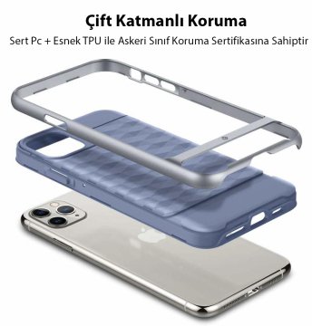 iPhone 11 Pro Max Kılıf, Caseology Parallax Silver