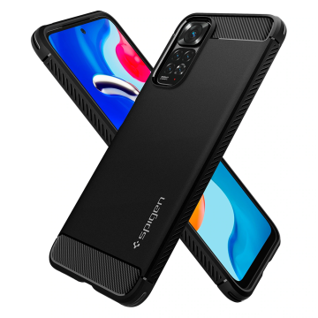 Redmi Note 11S / Note 11 Kılıf, Spigen Rugged Armor Matte Black